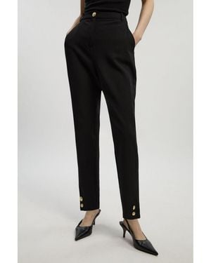 Karen Millen Military Straight Leg Pants - Black