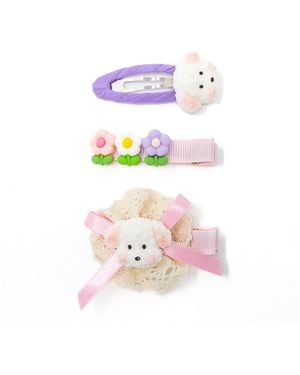 Puttisu 3pc Hair Clip Set - White