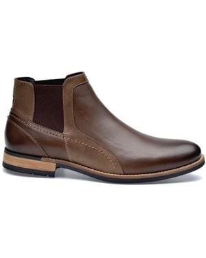 Pazstor Chelsea Leather Boots Mauri By - Brown