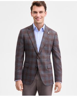 Ted By Ted Baker Modern-fit Plaid Sport Coat - Blue