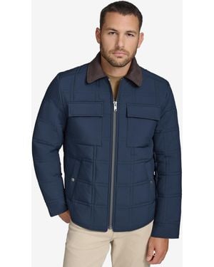 Marc New York Brockman Quilted Shirt Jacket - Blue