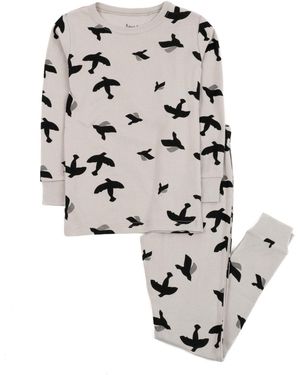 Leveret Toddler Matching Family Two-piece Cotton Long Sleeve Shirt And Pants Pajama Set - White