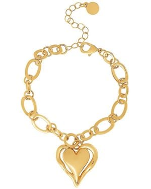 BCBGeneration Bold Heart Pendant Bracelet - Metallic