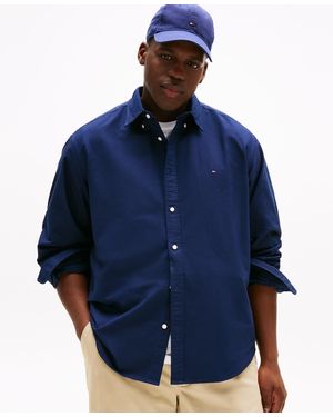 Tommy Hilfiger Big And Tall Heritage Solid Oxford Shirt - Blue