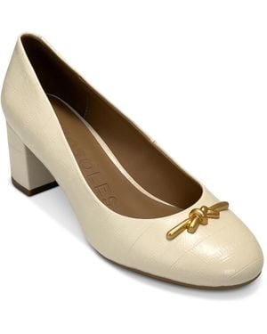 Aerosoles Ebella Block Heel Pumps - Metallic