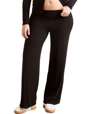 Hatch Collection Maternity The Softest Rib Over/under The Bump Lounge Pant - Black