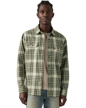 Levi's Classic Worker Long-sleeve Plaid Shirt - Green