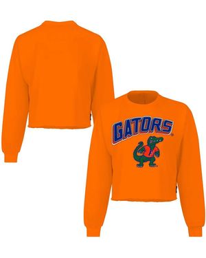 Spirit Jersey Florida Gators Slouchy Cropped Long Sleeve T-shirt - Orange