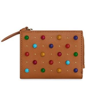 Rebecca Minkoff Megan Slim Mini Cabachon Studs Wallet - Brown