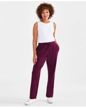Style & Co. Style Co Mid Rise Drawstring Waist Sweatpants Pp 4x Created For Macys - Blue