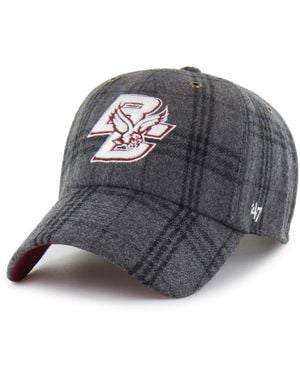 '47 And Boston College Eagles Plaid Windowpane Clean Up Adjustable Hat - Gray