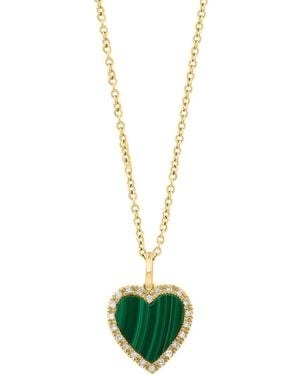 Effy Malachite & Diamond (1/20 Ct. T.w. - Green