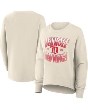 Fanatics Detroit Red Wings Oversized Vintage Slice Pullover Sweatshirt - Pink