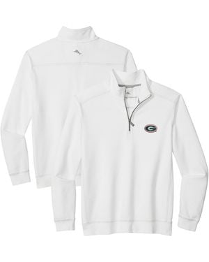 Tommy Bahama Georgia Bulldogs Montego Bay Half-zip Jacket - White