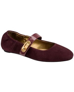 Donna Karan Anselm Mary Jane Flat Shoes - Brown