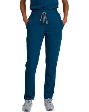 Medgear Ariana Mid-rise Slim Straight Scrub Pant - Blue