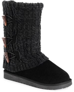 Muk Luks Cheryl Cuff Boot - Black