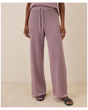 Pact Beachside Crochet Knit Pant - Pink
