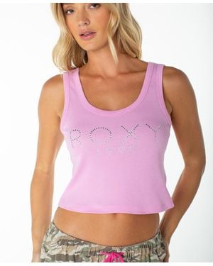 Roxy Shine Bright Scoop Neck Retro-inspired Baby T-shirt - Purple