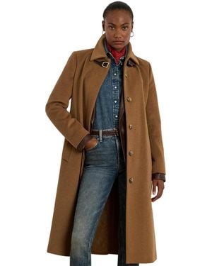 Ralph Lauren Belted Single-breasted Wool-blend Coat - Brown