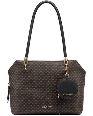 Calvin Klein Waverly Top-zip Extra-large Tote Handbag - Black