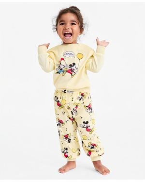 Disney | Macy's | Toddler Boys' And Girls' 2t-4t Long Sleeve Top And Pajama sweatpants - Metallic