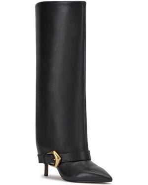 Vince Camuto Margee Cuff Wide-calf Dress Boots - Black