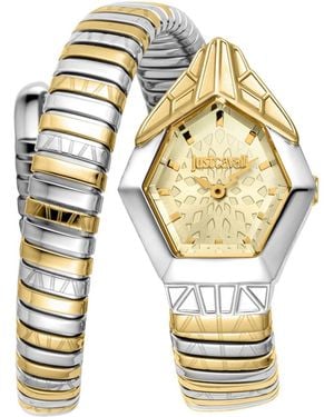 Just Cavalli Quartz Stainless Steel Bracelet Watch - Metallic