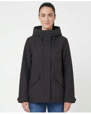 Rokka&Rolla Stand Collar Trench Coat Windbreaker - Black