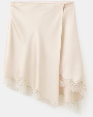 Mango Lingerie Wrap Slit Skirt - White