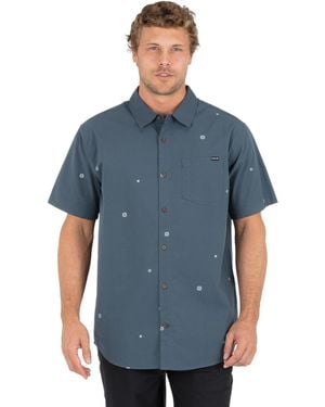 Hurley Dobby Short-sleeve Shirt - Blue