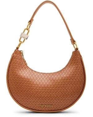 Steve Madden Lohan-w Embossed Woven Small Hobo Bag - Brown
