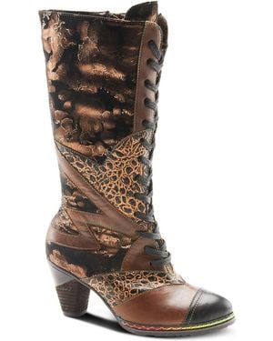 L'ARTISTE Spring Step Malagie-croco Tall Boot - Brown