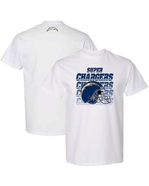 The Wild Collective And Los Angeles Chargers Super Chargers Scoop Neck T-shirt - White