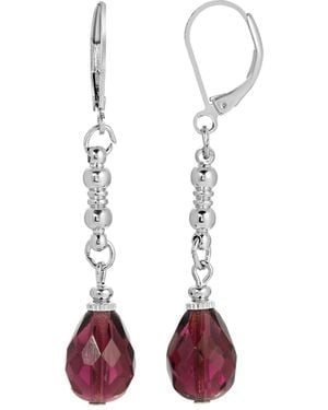 2028 Drop Earrings - Purple