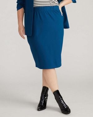 UNIVERSAL STANDARD Plus Size Danube Ponte Skirt - Blue