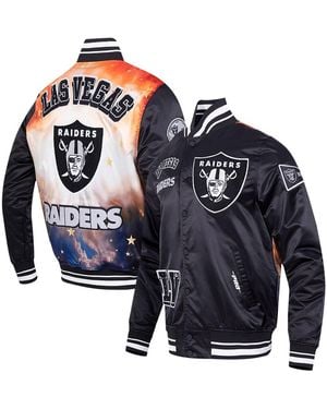 Pro Standard Las Vegas Raiders Sublimated Satin Full-snap Jacket - Blue