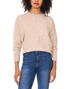 Vince Camuto Cozy Crewneck Long-sleeve Extend-shoulder Sweater - Blue