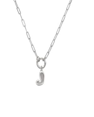 Oak & Luna Bubble Up Initial Necklace - Metallic