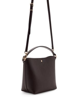 Mango Small Faux Leather Bucket Handbag - Brown
