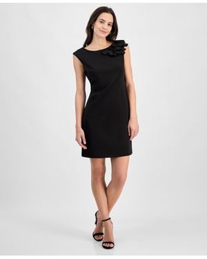 Donna Ricco Embellished Boat Neck Sleeveless Sheath Dress - Black