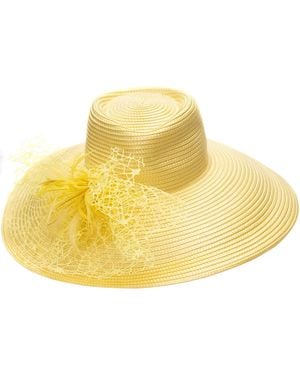 August Accessories Romantic Profile Hat - Yellow