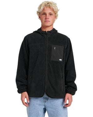 Quiksilver Reversible Full-zip Fleece Hoodie - Black