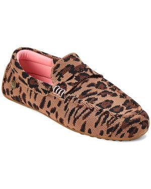 Dearfoams Hazel Sport Knit Driving Loafer - Brown