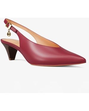 Michael Kors Michael Tonya Slingback Kitten Heel Pointed Toe Pumps - Pink