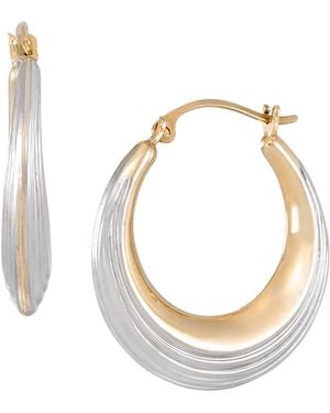 Macy's Two-tone Hoop Earrings - Metallic