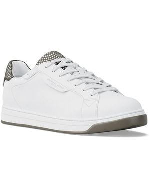 Michael Kors Keating Lace-up Leather Sneakers - White