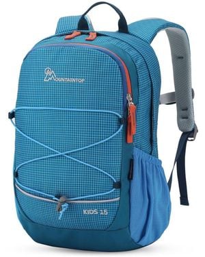 Mountaintop 15 Liter Kids Backpack For 5 To 7 Year Olds Lightweight Kindergarten Hiking Backpack For Boys Girls - Blue