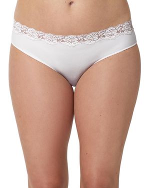 Maidenform Everyday Pretty Lace Cheeky Bikini Panty - White