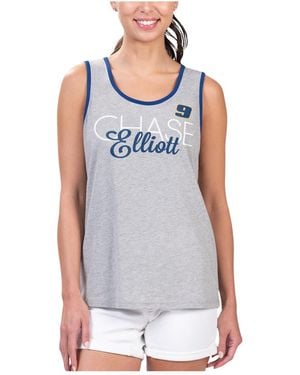 G-III 4Her by Carl Banks Chase Elliott Fastest Lap Fashion Tank Top - Gray
